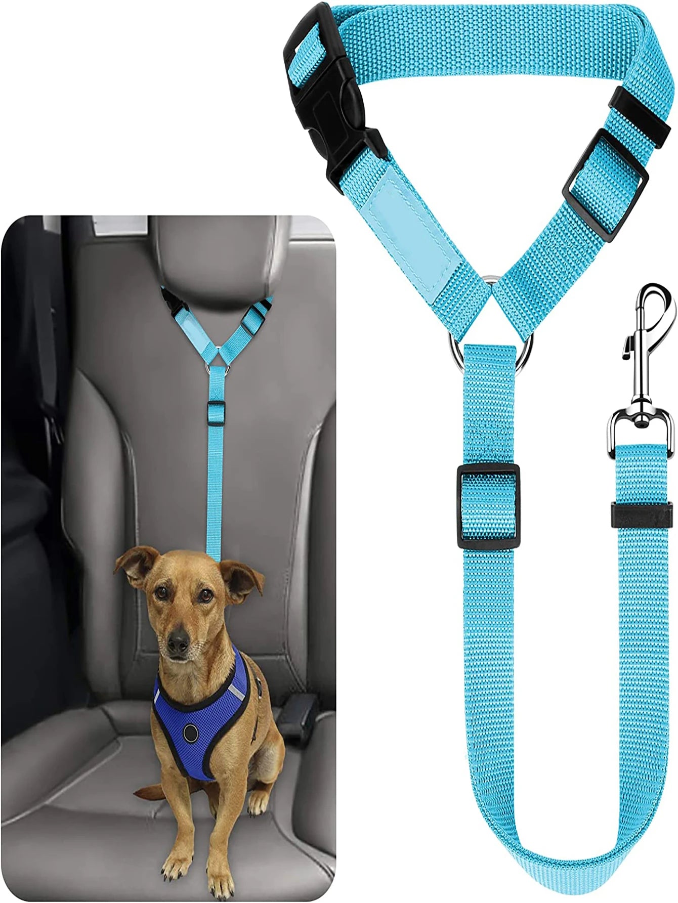 Ring Dog Car Seat Belt Durable Nylon Dog Seat Belt For Small Large Dogs Adjustable Lead Puppy Travel Car Safety Rope