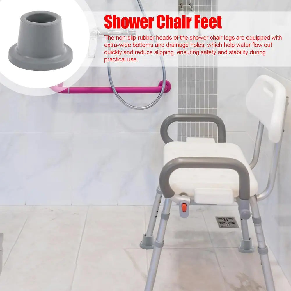 Shower Chair Leg Rubber Caps Bathroom Chair Feet 8pcs Anti-Slip Suction Cup Feet For Bathtub Chair Child And Body Safety Home