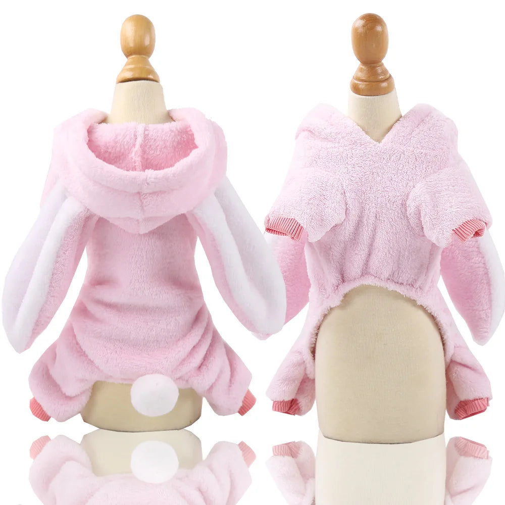 pawstrip Small Dog Clothes Warm Winter Pet Dog Jumpsuit Puppy Fleece Hoodie Chihuahua Small Medium Dog Warm Outfit Kitten Jacket