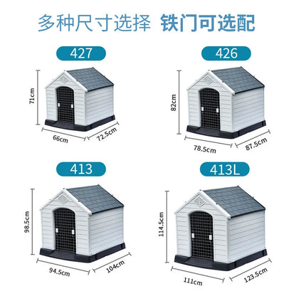 Stray kennel outdoor rainproof waterproof kennel pet dog shed large and small dog cage house type dog house outdoor