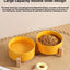 Ceramic Pet Bowl Dish With Wood Stand No Spill Pet Ceramic Double Bowl For Dog Cat Food Water Feeder Cats Small Dogs Pet bowl