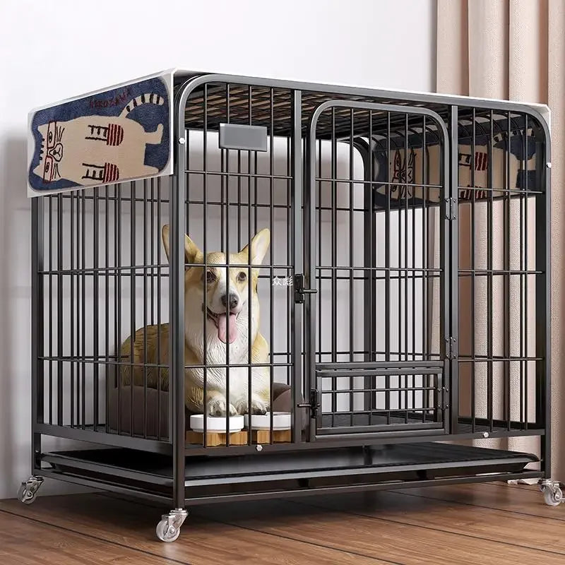 Dog Cage Large Dog Small to Medium Dog Golden Retriever Labrador Corgi Side Ranch with Toilet Separation Indoor Household Nest