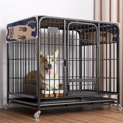 Dog Cage Large Dog Small to Medium Dog Golden Retriever Labrador Corgi Side Ranch with Toilet Separation Indoor Household Nest