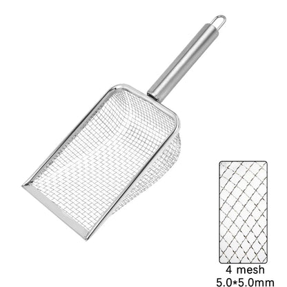 Cat Litter Scoop Metal Cat Litter Shovel Comfortable Handle Scoop For Cats Toilet Cleaning Tools Stainless Steel Cats Shovel
