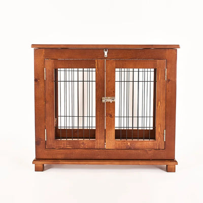 Cross-border new pet waterproof solid wood dog cage thickened pine golden retriever dog cage pet nest indoor high-end dog villa