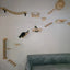 Cat Wall Furniture Wooden and Sisal Climbing Shelves Stairway and Ladder Cat Bridge Scratching Post for Grinding Claws and Rest
