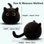 Kawaii Black Cat 20cm Plush Doll High Quality Plump Animal Kitten Stuffed Soft Gifts for Boys Girls Friends Decorate Childrens