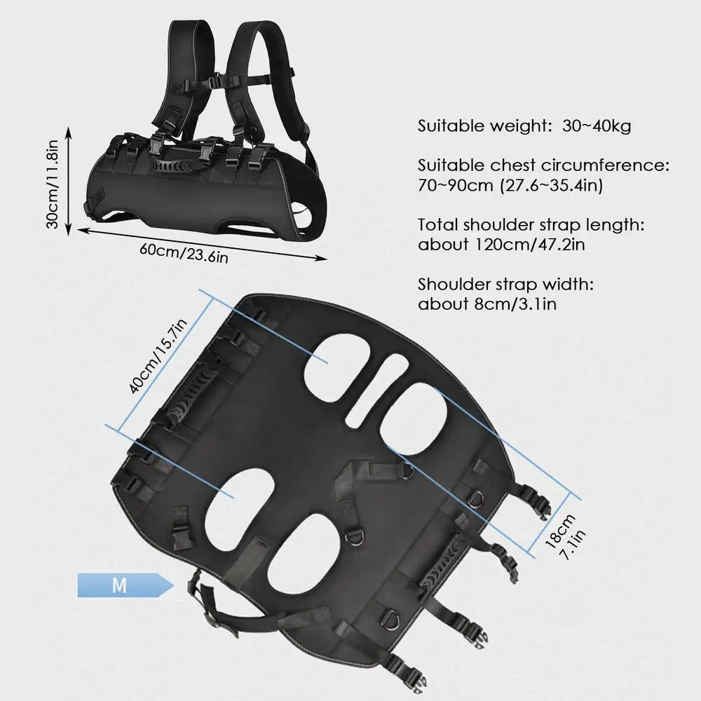Dog Lift Harness Dog Backpack Harness Adjustable Pet Rear Hip Support Lift Breathable Dog Support & Recovery Sling For Puppy Dog
