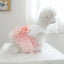 Bow Tie Female Fancy Dresses for Medium Dogs Pink Veil Romantic Heart Print Spring Puppy Tutu Skirt Lace Wedding Cat Clothing