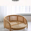 South East Asia Natural Indonesian True Rattan Teddy Nest Summer Cool Round Pomeranian Small Pet Cat Dog Kennel