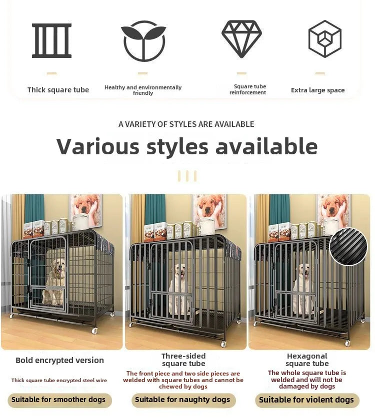 Dog cage Dog cage Large dog Strong mobile dog cage Horse dog Husky special dog cage Bold and thicker