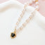 Pearl Chain Accessories for Cats Zircon Heart Pet Products Small Medium Puppy Neck Wear Wedding Birthday Gift Pet Dog Collar