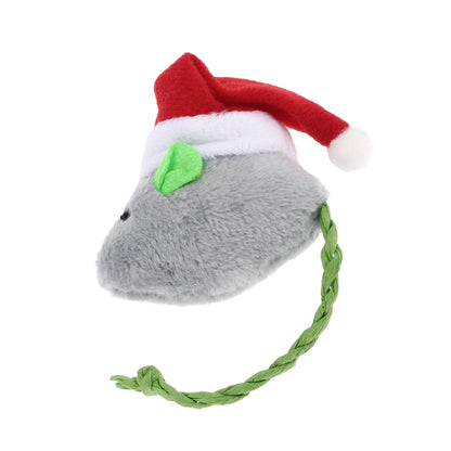 UXCELL 1 Pc Portable Cat Play Mouse Chew Toy Cat Dolls for Outdoor Plaything Christmas Gift Toys Plaything for Kitten Puppy