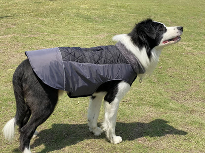 Warm Fleece Collar Dog Coat Jacket Double-Sided Winter Dog Coat Waterproof Puppy Clothing For Small Medium & Large Dogs Supplies