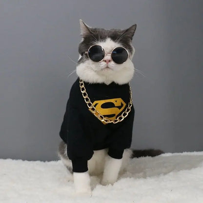 Anti-slip Cat Sunglasses Pet Accessories Small Dog Sun Glasses Classic Retro Circular Glasses for Kitten Photos Props Cosplay