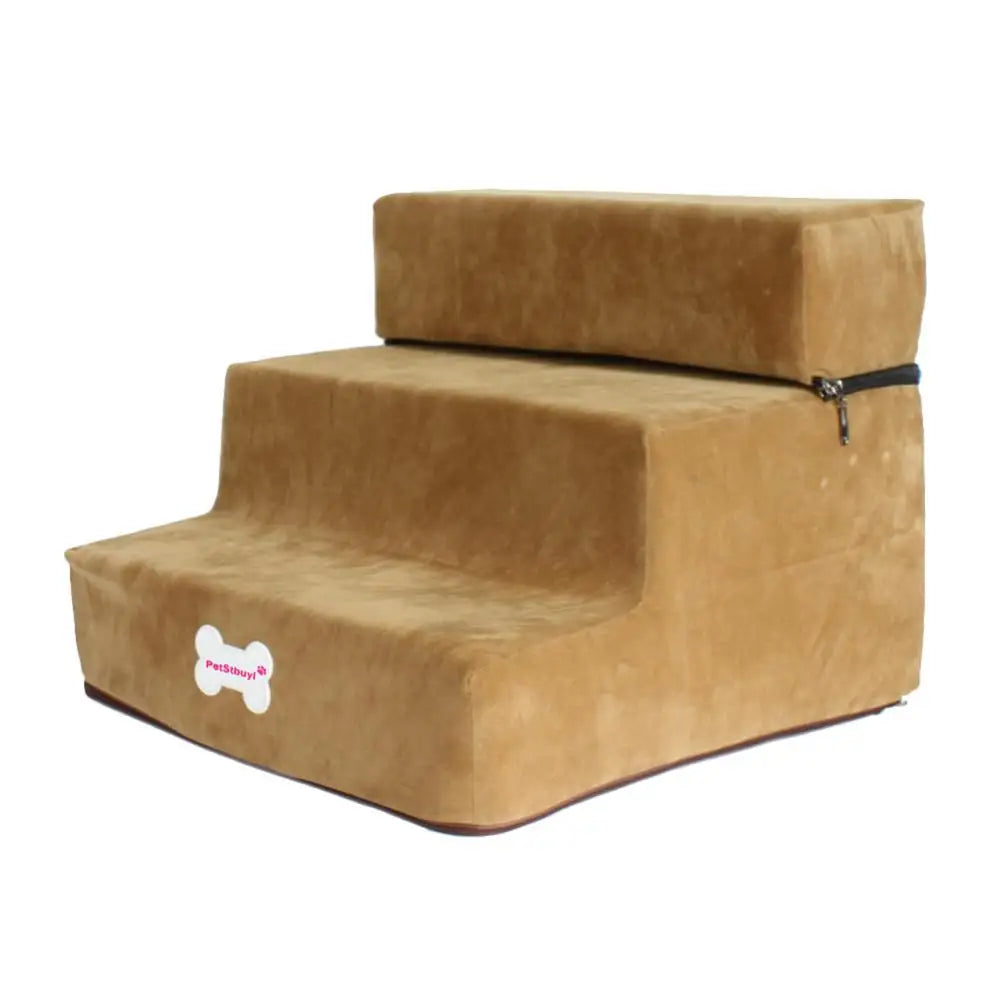 Pet Stairs 3 Steps Stairs for Small Dog Cat Pet Anti-slip Removable Dogs Bed Stairs Extra Wide Non-Slip Steps Pet Supplies