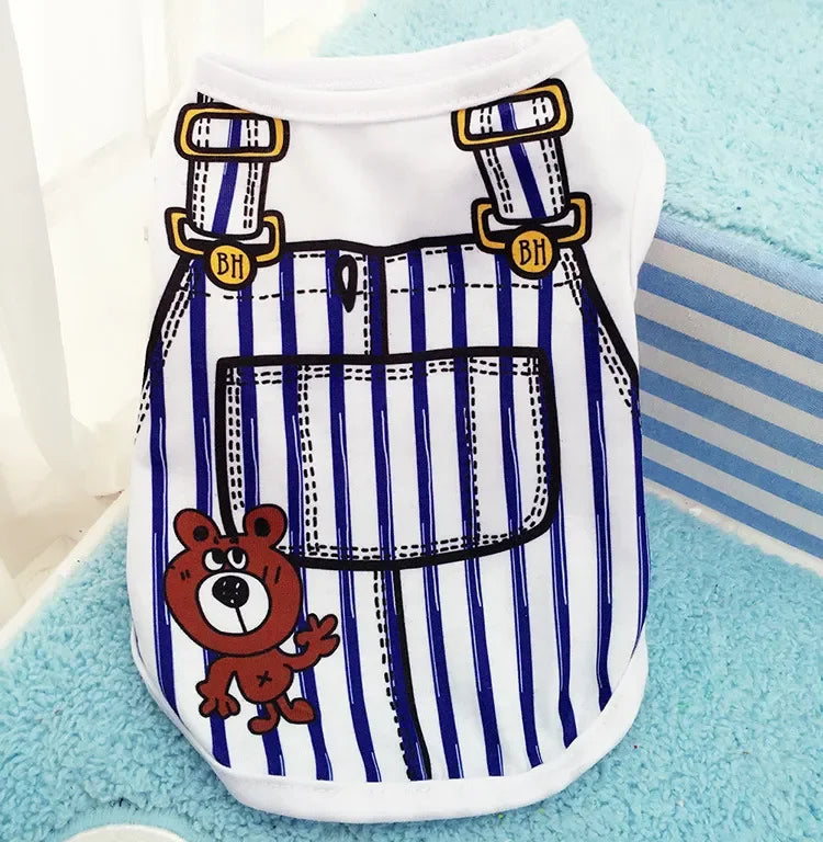 Pet Dog Clothes Clothing Cartoon  Puppy Dogs Soft Vests Summer Shirt Casual T-Shirt for Small Pet Supplies vest for dogs