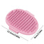 Dog Shampoo Brush Pet Bathing Brush Soft TPR Dog Scrubber With Ring Handle Massage Brush For Dog Shower Ergonomic Dog Bathing