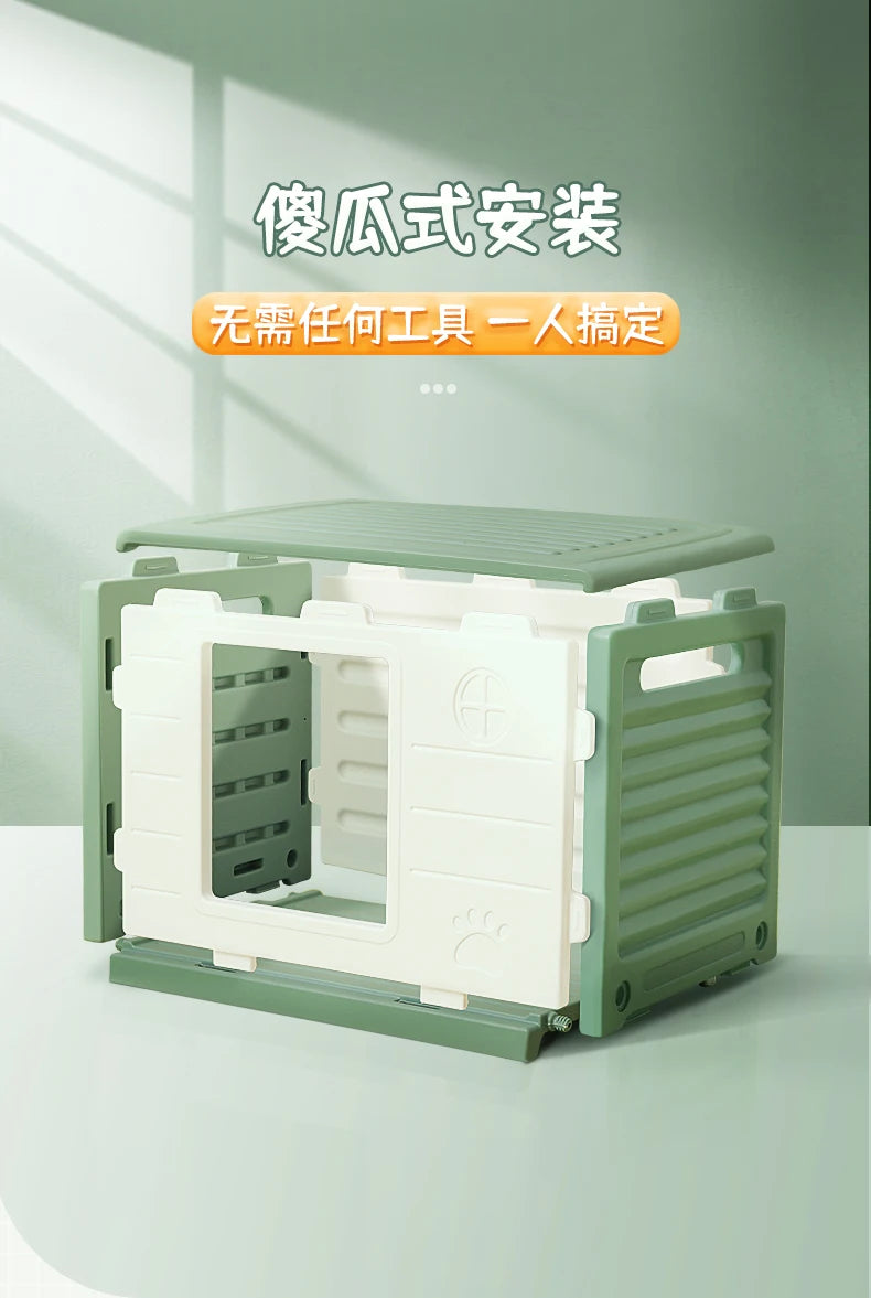 Kennel All Seasons Dog House Summer Small Dog Delivery Room Closed Pet Bed Cat Nest Summer Indoor Dog House