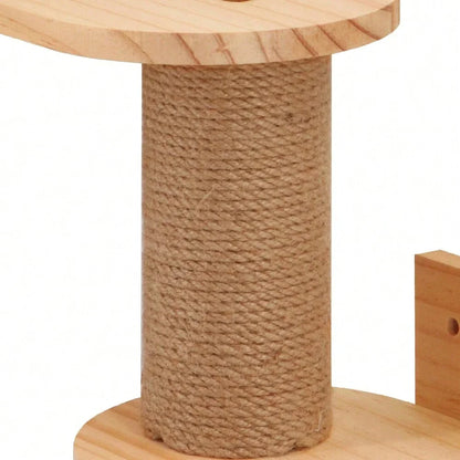 Cat Climbing Shelves Wall Mounted Cat Hammock 115cm Cat Bridge with Big Platform Z-type Cat Passage Step Stairway For Cat Kitten