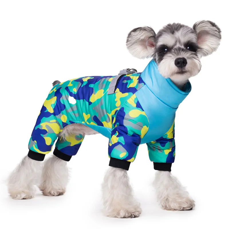 Camouflage Dog Jumpsuit Overalls for Small Medium Dogs Winter Padded Pet Rompers Waterproof Chihuahua Poodle mascotas Clothes