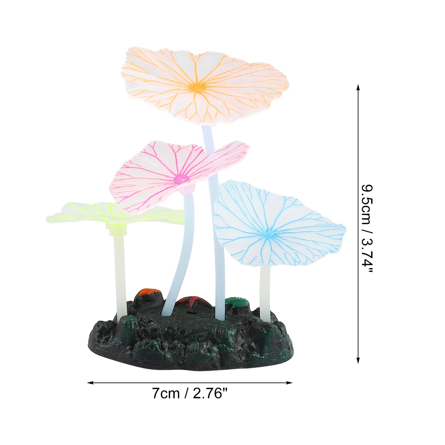 UXCELL Luminous Mushroom Plants Glowing Coral Plastic Artificial Aquarium Fluorescence Deco Ornament Fish Tank Accessories