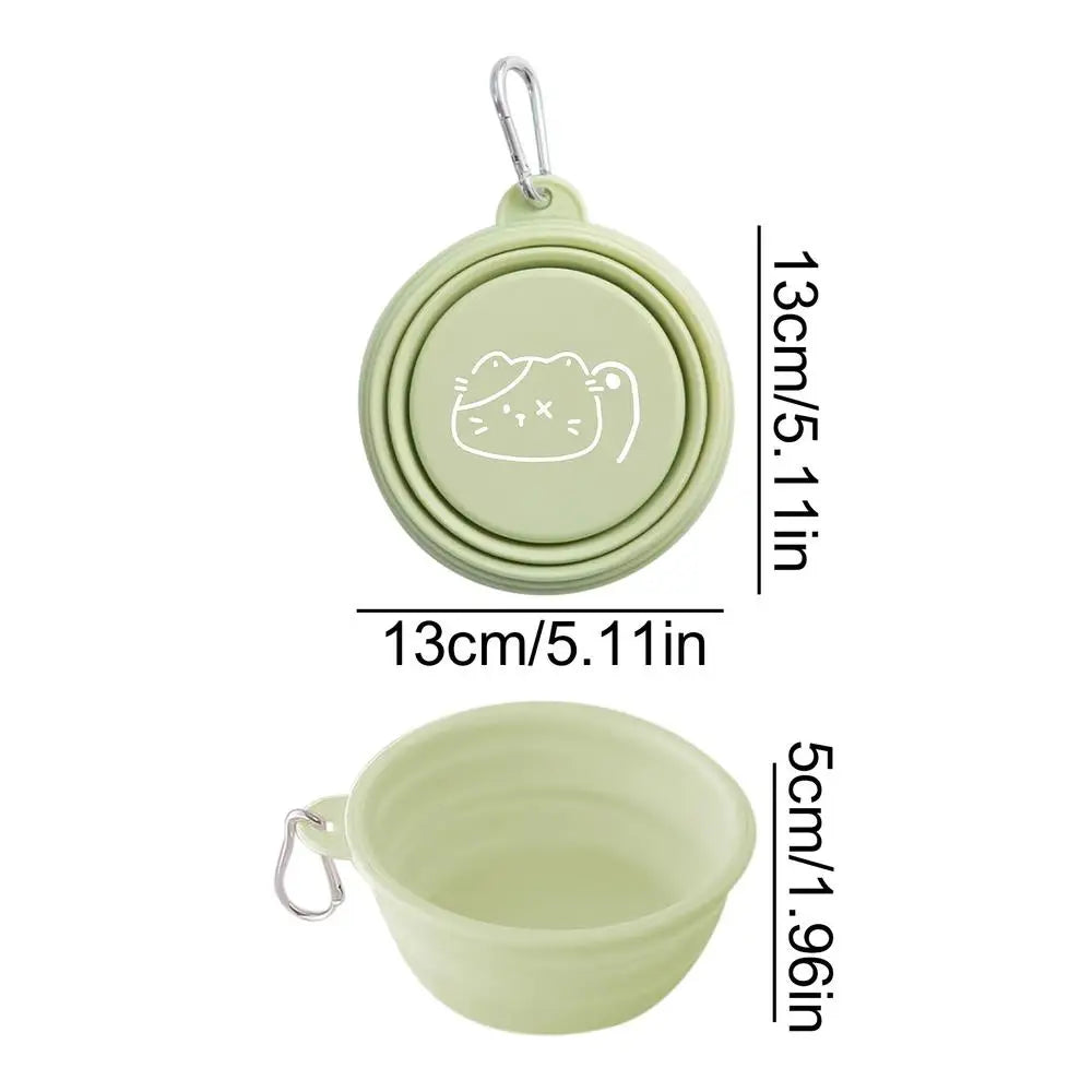 Dog Travel Folding Bowl Foldable Bowls for Cats Dogs Feeding Watering Feeding Dish Pets Drinking Cup Outdoor Puppy Water Bag