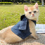 Pet Denim Clothes For Cat Dog Spring Summer Cat Dress Harness Kitten Jeans Shirt Cat Bowtie Skirt Dress Vest Harness with D-Ring