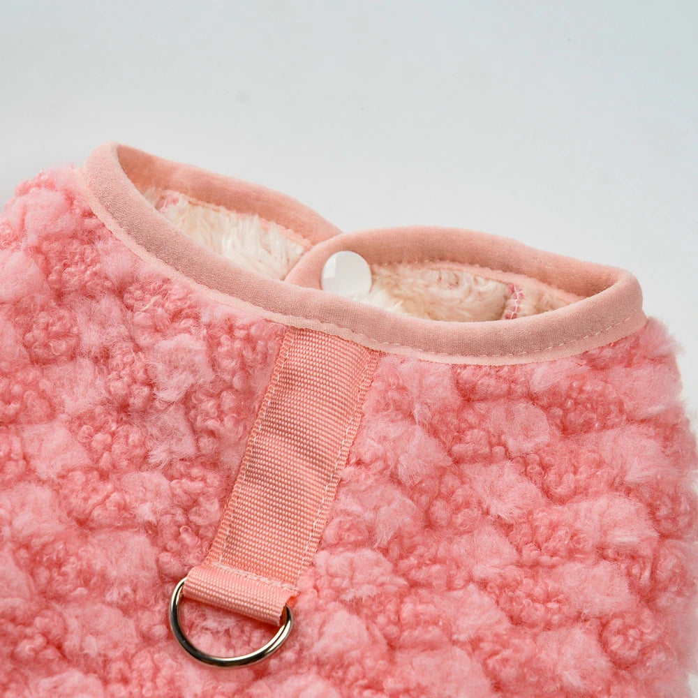 Autumn Winter Puppy Dog Cat Coat Jacket with Buckle Warm Fleece Pet Clothes for Small Dogs Shitzu Chihuahua mascotas Clothing