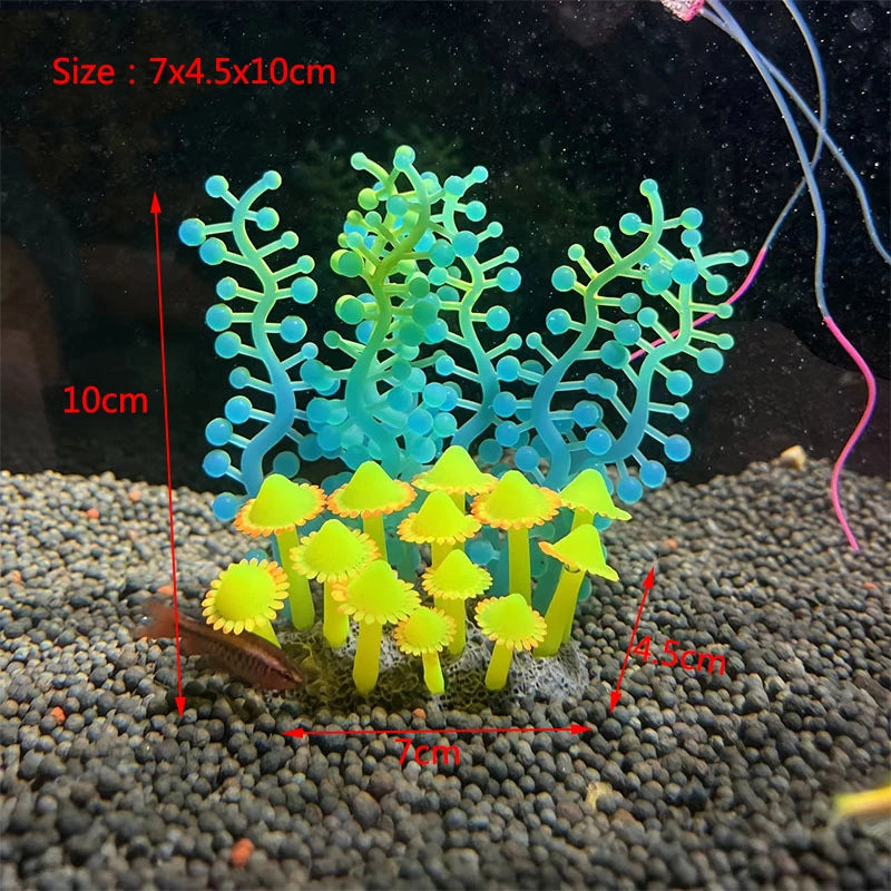 Artificial Underwater Coral Aquarium Fish Tank Simulation Decoration Aquarium Backgrounds Plants Water Flower Beautiful New