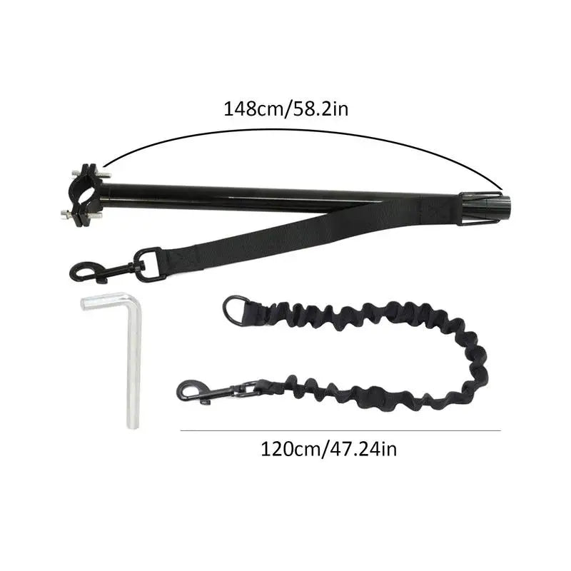 Dog Training Rope Bike Pet Lead Rope Bicycle Pet Walking Rope Adjustable Hands Free Traction Rope Safety Walking Lead For