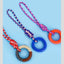 Interactive Training Dog Toys for Small Medium Dogs Rubber Spiked Ring with Rope Chewing Toys Dog Teeth Cleaning Pet Supplies