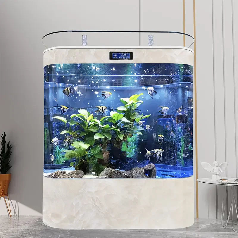 Fish tank aquarium home living room small glass waterless ecological aquascape large bottom filter goldfish tank