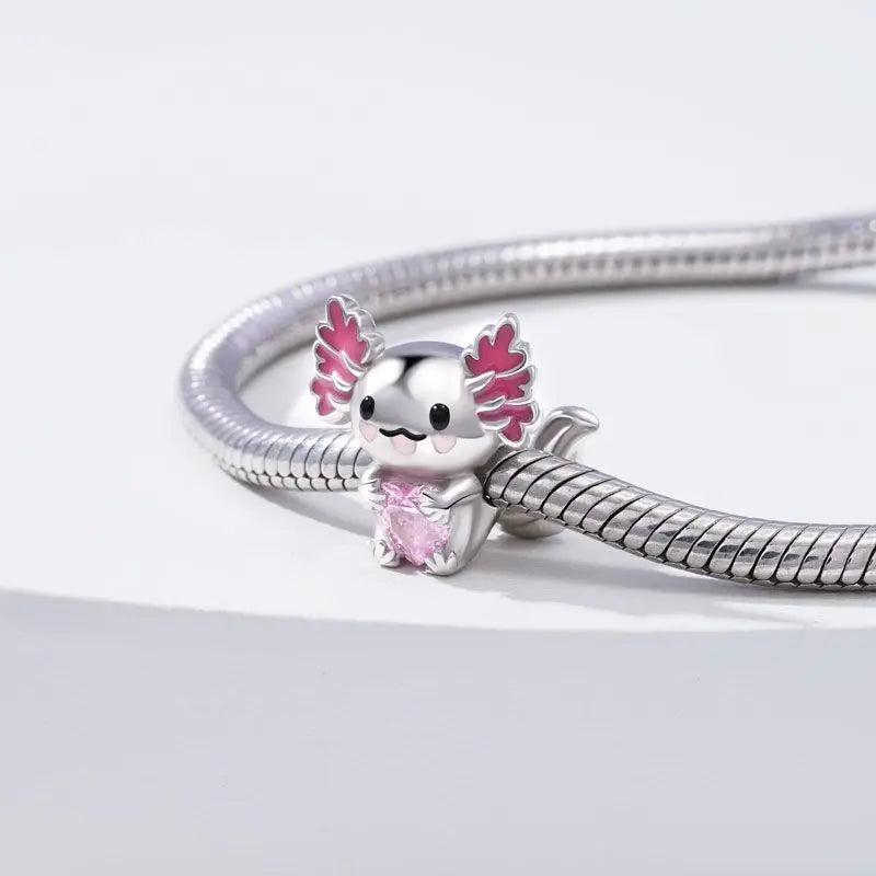 New 925 Silvering Disney Cute Bird Tiger Duck Dog Rabbit Salamander Charm Bead fit Original Bracelet Trinket DIY Women Jewelry