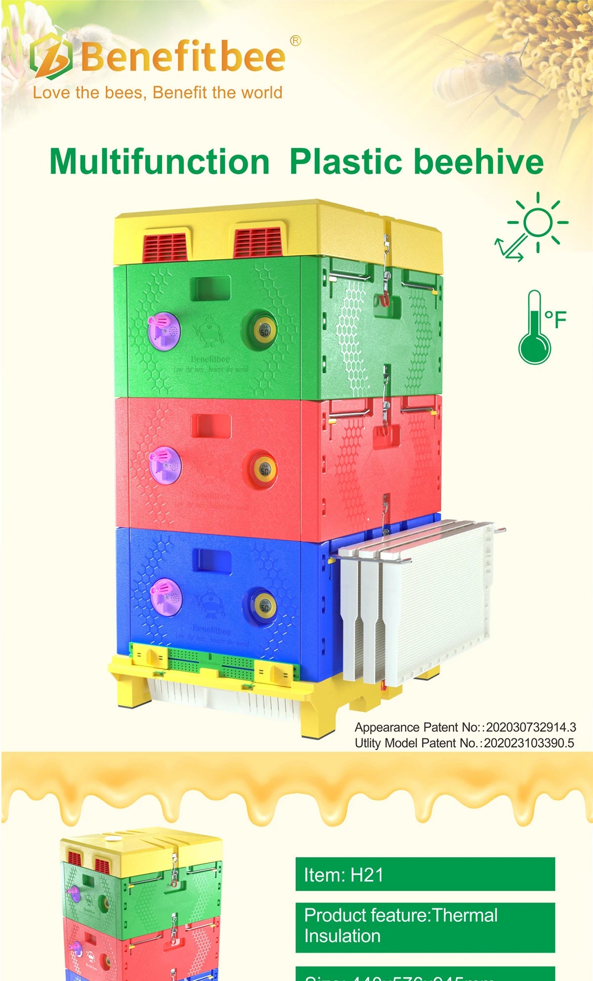 Benefitbee beekeeping hive Plastic Beehive For Bee