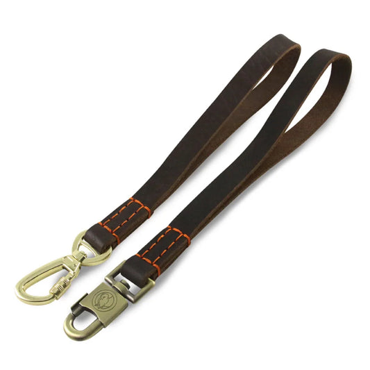 Dog Short Leash Lead Traffic Padded Handle Heavy Duty Real Leather Dog Lead for Training Control Puppy Small Medium Large Dogs