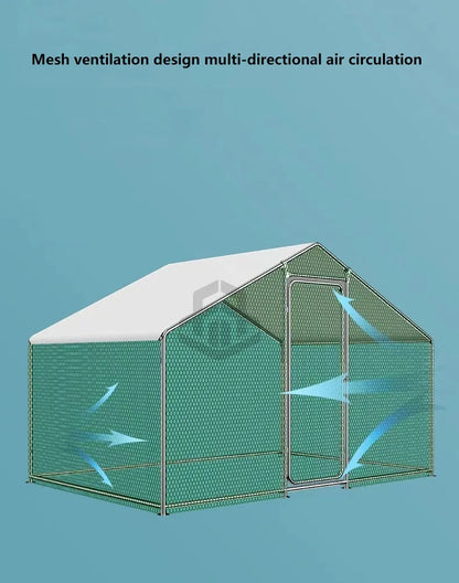 wholesale high quality chicken coop with sunshade, 4x3x2m easy assembling chicken coop pet cage