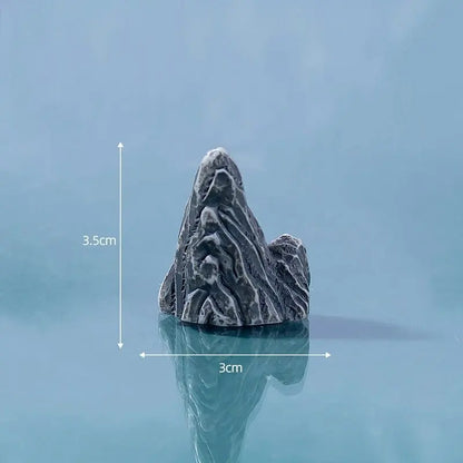 Simulated Moss Small Rockery Aquarium Ornaments Decoration Artificial Resin Pool for fish Tank Creative Ornament Background Home