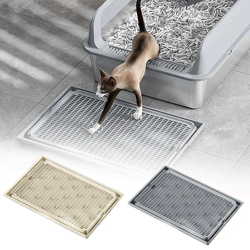 Litter Catcher Mat Litter Trapping Mat Double-Laye Cat Litter Pads Detachable Cat Box Mat Litter Mat Trapper For Home Pet Shops
