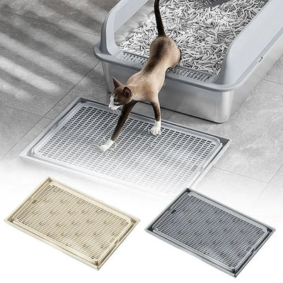 Litter Catcher Mat Litter Trapping Mat Double-Laye Cat Litter Pads Detachable Cat Box Mat Litter Mat Trapper For Home Pet Shops