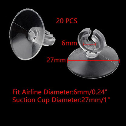 UXCELL Aquarium Suction Cup Air Tube Holder Sucker for Fish Tank Air Line Oxygen Tube Hose Pump Suction Cups Pet Accessories Set