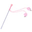 Cat Teaser Wand Kitten Stick Toy Cat Fishing Pole Toy Cat Teaser Toy With Bell And Chrysanthemum Pendant Promotes Cat Exercise