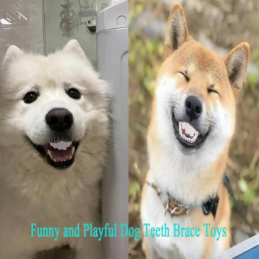 Pet CorgiDog False Teeth Toy Rabbit Front BuckTeeth Cover Funny Puppy Dentures Pet Decorating Cosplay Halloween Costume