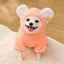 Soft Flannel Pet Dog Clothes Light Blue Solid Flower Winter Overalls for Cats New Year Cosplay Chihuahua Coat Kitten Sweatshirts