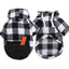 Plaid Dog Hoodie Pet Dog Clothes Sweaters With Hat And Pocket Design Autumn Winter Windproof Dog Clothing For Small Medium Dog