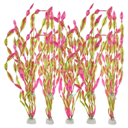 UXCELL 10/20 Pcs Aquarium Artificial Plastic Plants Water Weeds Ornament Fish Tank Plant Flower Grass Decoration Accessories