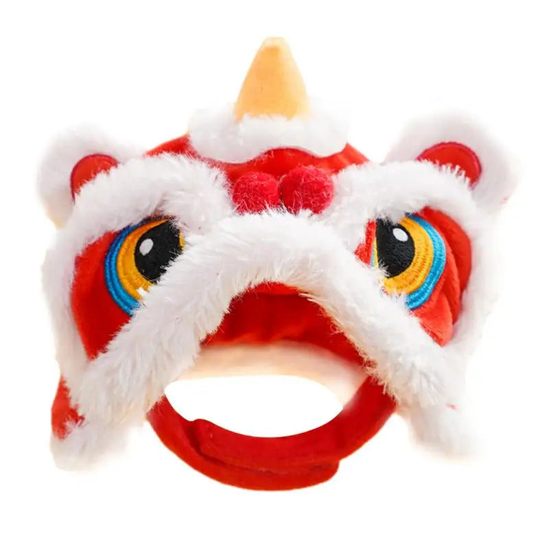 Hats For Cats Cute Plush Cat Hat Pet Costumes Chinese New Year Costume Soft Warm Lion Dance Clothes For Cat Puppy Dog Holiday