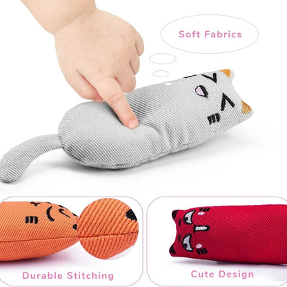Pet Accessories Rustle Sound Catnip Toy Cats Product For Pets Cute cat Toys For Kitten Teeth Grinding Cat Plush Toy Thumb Pillow