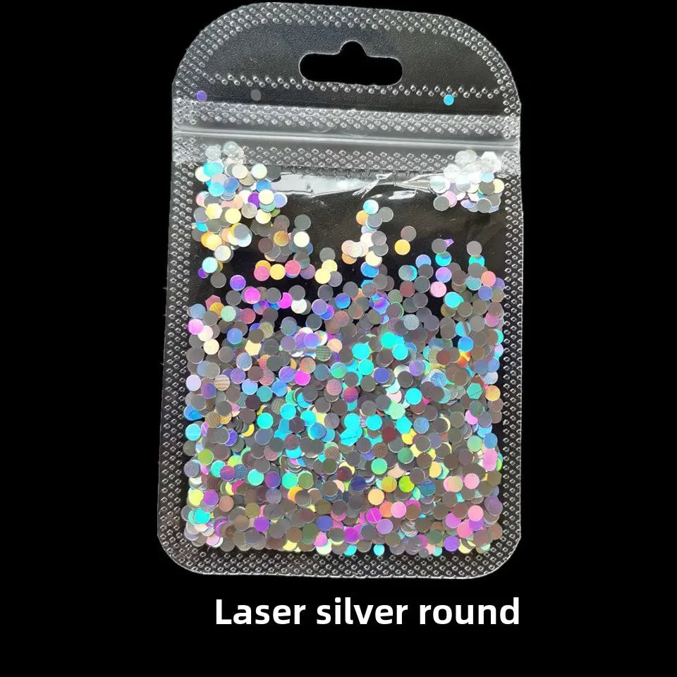 Cross-border Supply 10G BaG Laser Sequins Laser Four-pointed Star Butterfly Star DIY Crystal Glue Material