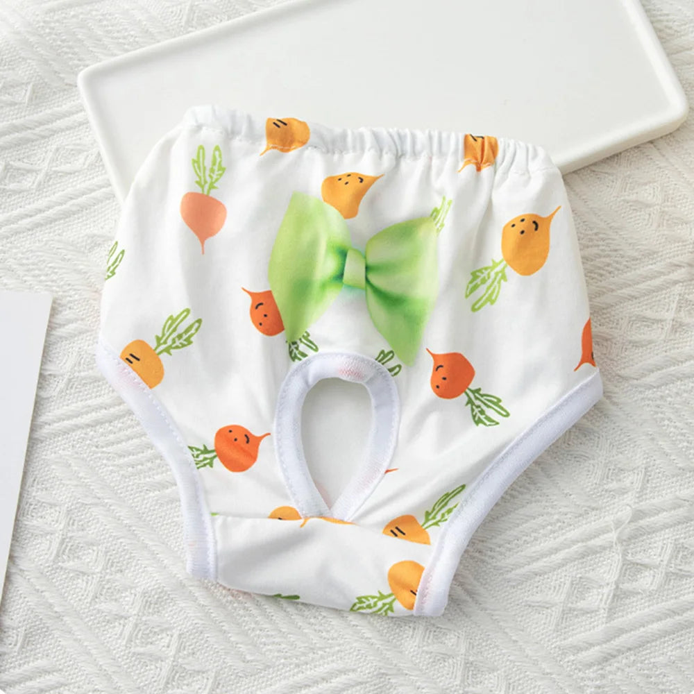 Cute Print Puppy Dog Physiological Pants for Small Dogs Washable Reusable Pet Safety Trousers Poodle Shorts mascotas Underwear